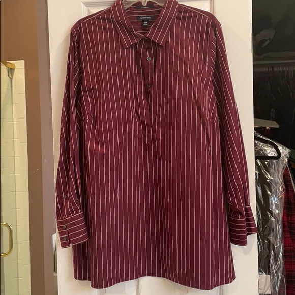 24w lands end no iron supima cotton long sl shirt